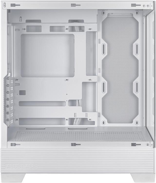Alt view image 8 of 15 - ASUS A31 White ATX Mid-Tower Gaming Case, Dual-sided tempered glass, Frameless Design, BTF Hidden Connectors, 360 AIO Support, 8° Angled Base, ARGB Ready, Optimized Airflow, Seamless Cable Management