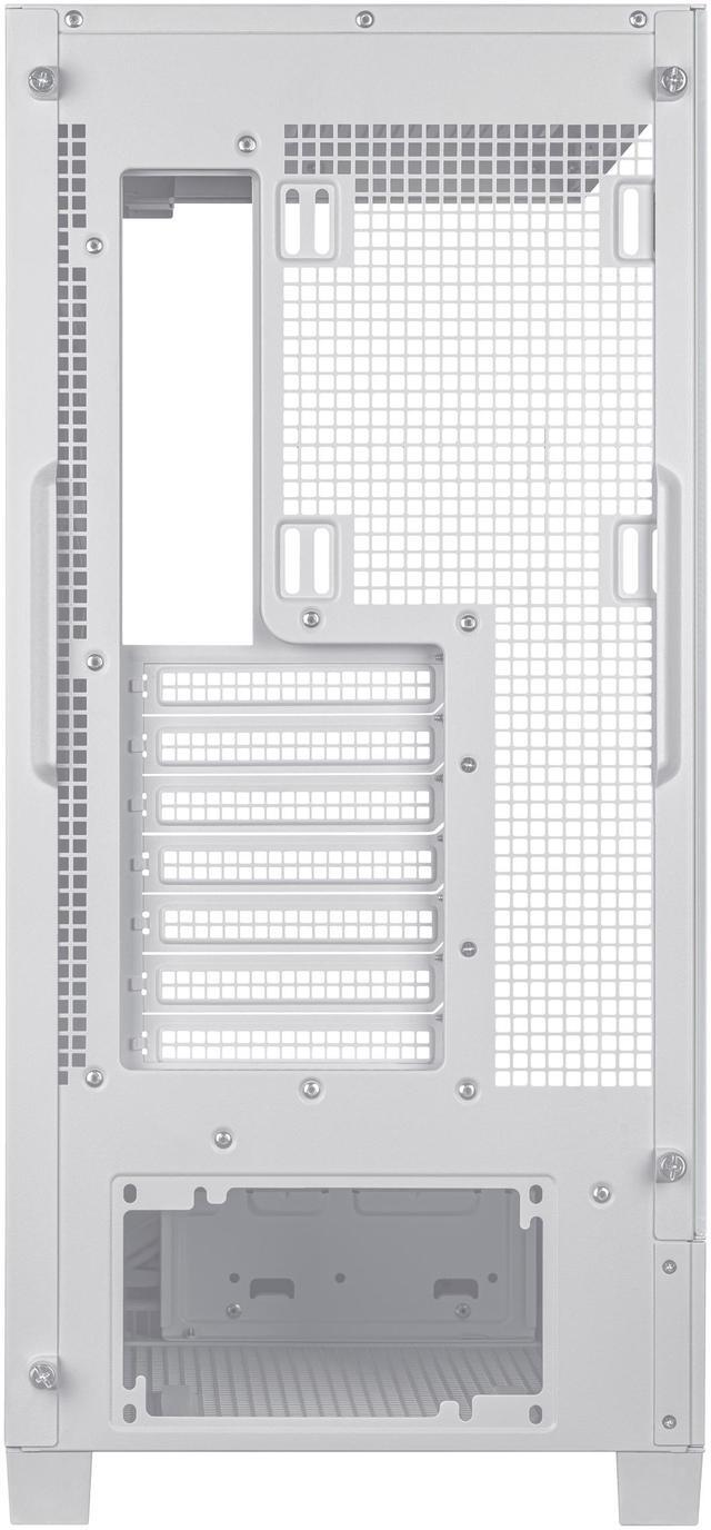 Alt view image 11 of 15 - ASUS A31 White ATX Mid-Tower Gaming Case, Dual-sided tempered glass, Frameless Design, BTF Hidden Connectors, 360 AIO Support, 8° Angled Base, ARGB Ready, Optimized Airflow, Seamless Cable Management