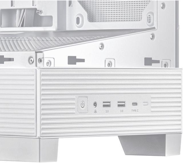 Alt view image 13 of 15 - ASUS A31 White ATX Mid-Tower Gaming Case, Dual-sided tempered glass, Frameless Design, BTF Hidden Connectors, 360 AIO Support, 8° Angled Base, ARGB Ready, Optimized Airflow, Seamless Cable Management
