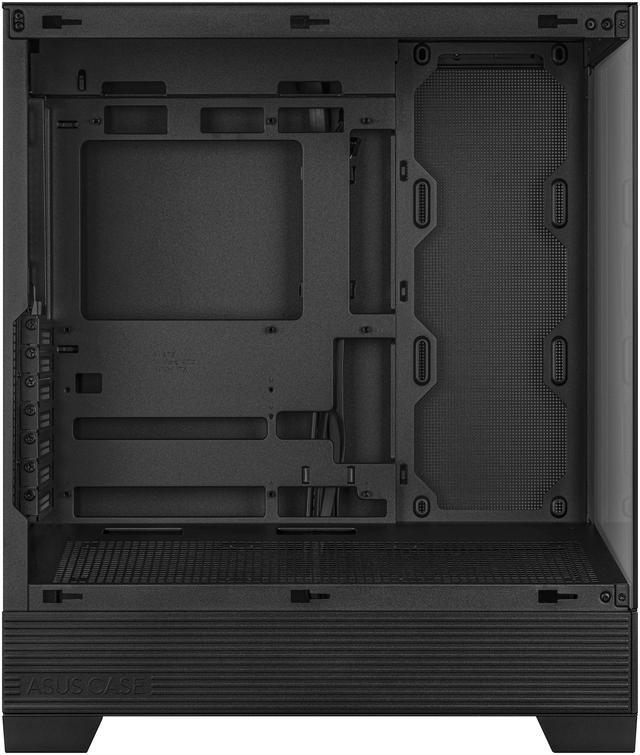 Alt view image 7 of 14 - ASUS A31 Black ATX Mid-Tower Gaming Case, Dual-sided tempered glass, Frameless Design, BTF Hidden Connectors, 360 AIO Support, 8° Angled Base, ARGB Ready, Optimized Airflow, Seamless Cable Management