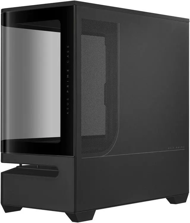 Alt view image 6 of 20 - ASUS Prime AP202 ARGB Black mATX case with fully tempered curved glass, supports graphics cards up to 420mm long, 360mm long radiators, easy-detach rail, patented slot vent, built-in three ARGB fans