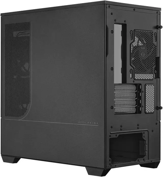 Alt view image 13 of 20 - ASUS Prime AP202 ARGB Black mATX case with fully tempered curved glass, supports graphics cards up to 420mm long, 360mm long radiators, easy-detach rail, patented slot vent, built-in three ARGB fans