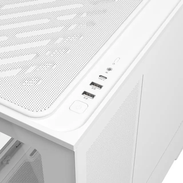 Alt view image 18 of 20 - ASUS Prime AP202 ARGB White mATX case with fully tempered curved glass, supports graphics cards up to 420mm long, 360mm long radiators, easy-detach rail, patented slot vent, built-in three ARGB fans