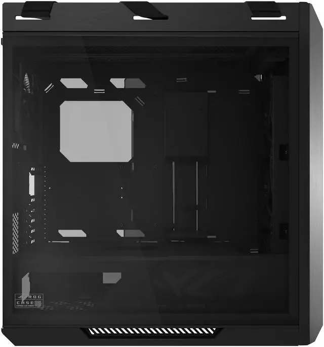 Alt view image 7 of 19 - The ASUS ROG Strix Helios II is an EATX mid-tower gaming PC case featuring dual tempered glass panels and an aluminum diamond-grille design, four pre-installed fans for advanced cooling, and support for GPUs up to 450mm. It also includes a