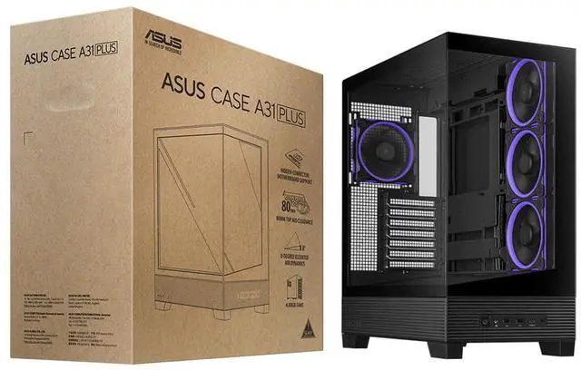Alt view image 7 of 7 - ASUS A31 PLUS White ATX Mid Tower Computer Case