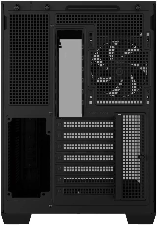 Alt view image 14 of 16 - ASUS A32 PLUS Black ATX gaming PC case, support 360mm radiators and 420mm graphics cards, dual-chamber chassis for independent cooling zones, four pre-installed ARGB fans and clean cable management