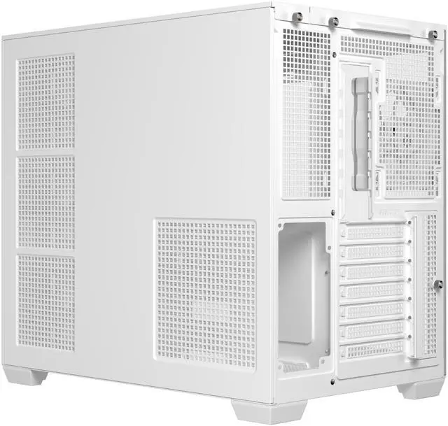 Alt view image 12 of 16 - ASUS A32 PLUS White ATX gaming PC case, support 360mm radiators and 420mm graphics cards, dual-chamber chassis for independent cooling zones, four pre-installed ARGB fans and clean cable management