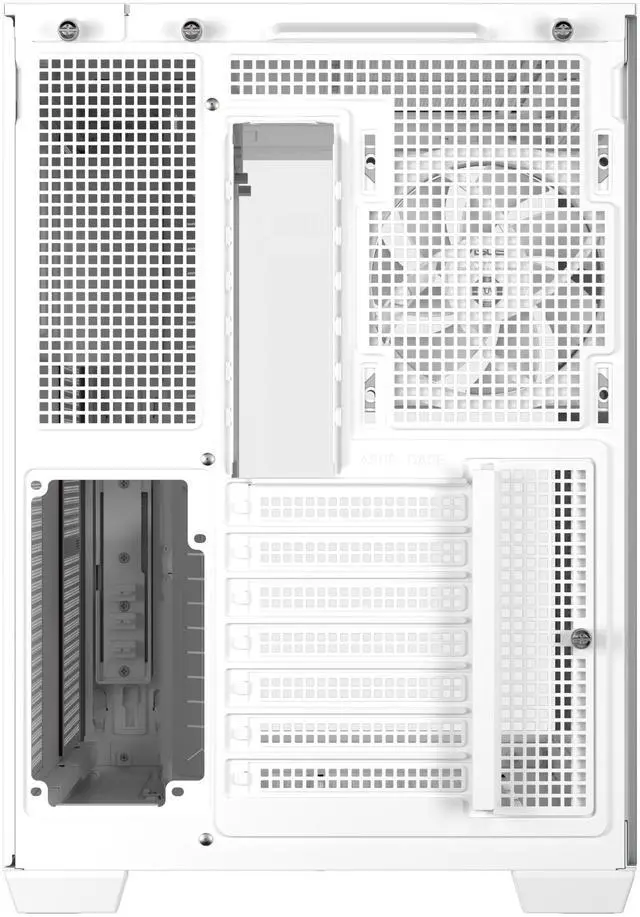 Alt view image 14 of 16 - ASUS A32 PLUS White ATX gaming PC case, support 360mm radiators and 420mm graphics cards, dual-chamber chassis for independent cooling zones, four pre-installed ARGB fans and clean cable management