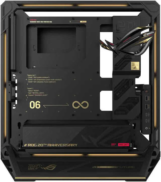 Alt view image 5 of 19 - ASUS ROG GR20 Edition 20 Open-Frame PC Gaming Case Bundled Crossflow Fan, Supports GPU's (up to 368mm), 3 Configurations