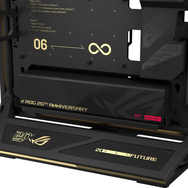 Alt view image 7 of 19 - ASUS ROG GR20 Edition 20 Open-Frame PC Gaming Case Bundled Crossflow Fan, Supports GPU's (up to 368mm), 3 Configurations