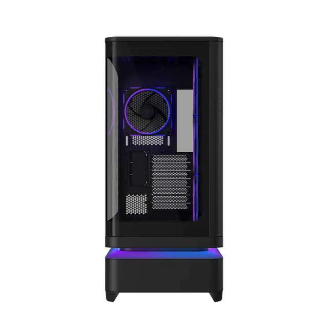 Alt view image 5 of 20 - ASUS Prime AP304 ARGB ATX PC Gaming Case Tempered Curved Glass; Four Built-in ARGB Fans; Supports Graphics Cards up to 420mm Long; 360mm-long Radiators, Black