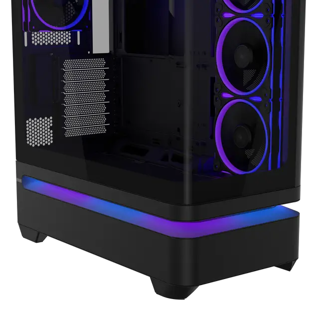 Alt view image 11 of 20 - ASUS Prime AP304 ARGB ATX PC Gaming Case Tempered Curved Glass; Four Built-in ARGB Fans; Supports Graphics Cards up to 420mm Long; 360mm-long Radiators, Black