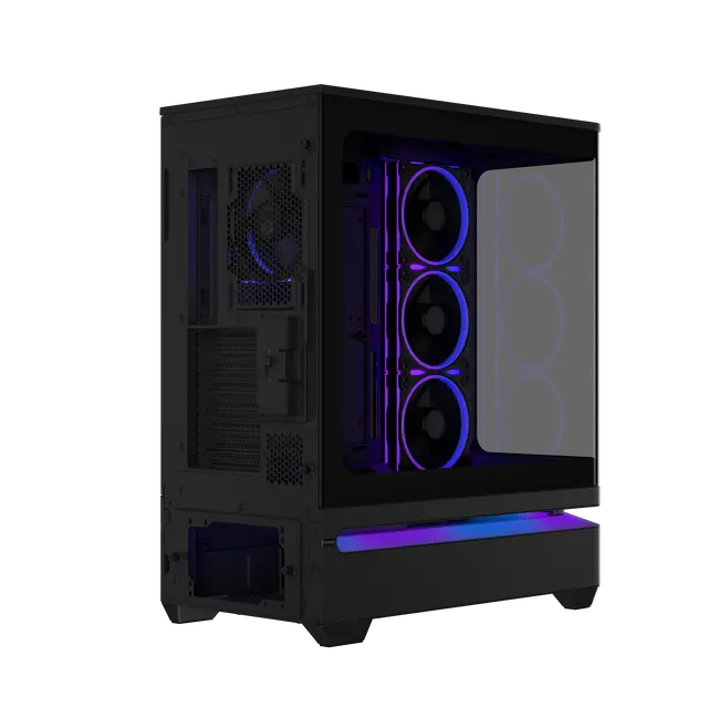 Alt view image 12 of 20 - ASUS Prime AP304 ARGB ATX PC Gaming Case Tempered Curved Glass; Four Built-in ARGB Fans; Supports Graphics Cards up to 420mm Long; 360mm-long Radiators, Black