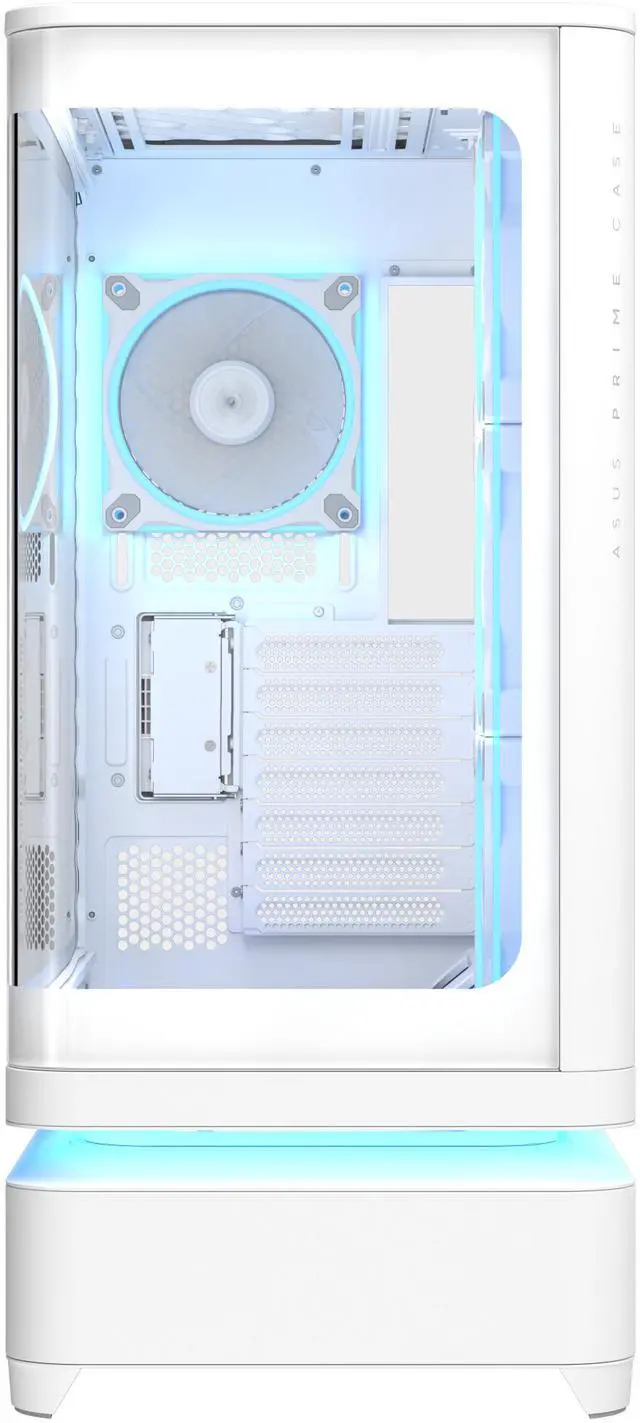 Alt view image 5 of 20 - ASUS Prime AP304 White ARGB ATX PC Gaming Case Tempered Curved Glass; Four Built-in ARGB Fans; Supports Graphics Cards up to 420mm Long; 360mm-long Radiators, White