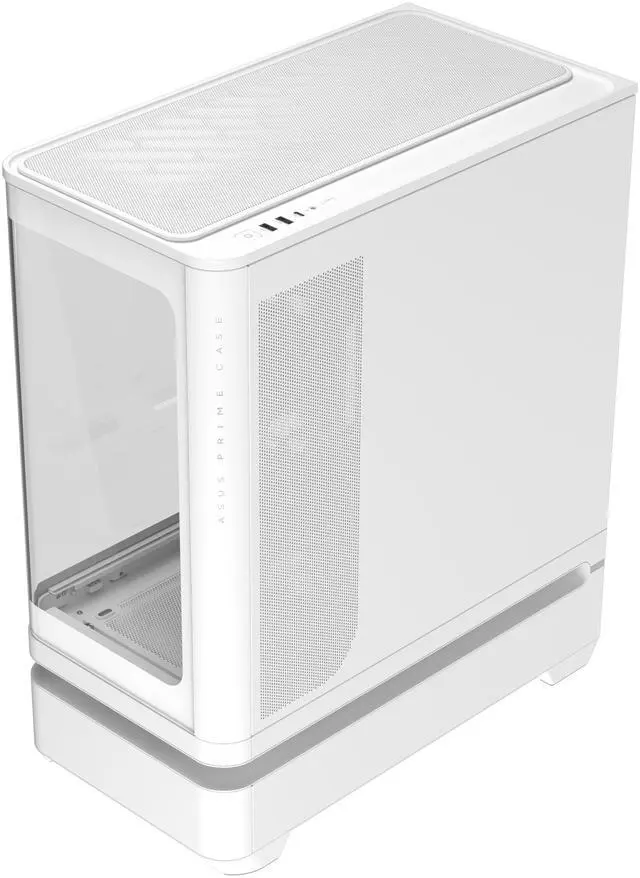 Alt view image 6 of 20 - ASUS Prime AP304 White ARGB ATX PC Gaming Case Tempered Curved Glass; Four Built-in ARGB Fans; Supports Graphics Cards up to 420mm Long; 360mm-long Radiators, White