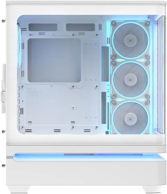 Alt view image 9 of 20 - ASUS Prime AP304 White ARGB ATX PC Gaming Case Tempered Curved Glass; Four Built-in ARGB Fans; Supports Graphics Cards up to 420mm Long; 360mm-long Radiators, White