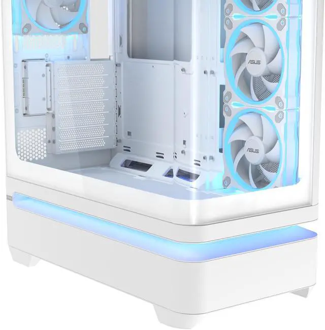 Alt view image 11 of 20 - ASUS Prime AP304 White ARGB ATX PC Gaming Case Tempered Curved Glass; Four Built-in ARGB Fans; Supports Graphics Cards up to 420mm Long; 360mm-long Radiators, White
