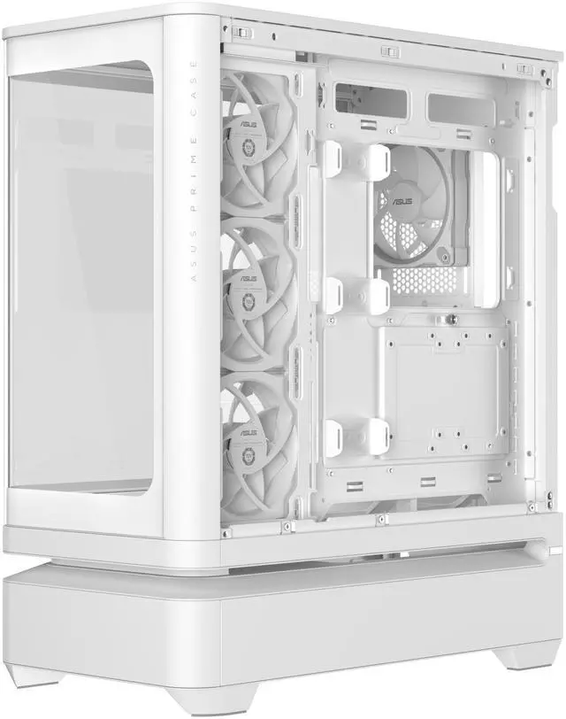 Alt view image 13 of 20 - ASUS Prime AP304 White ARGB ATX PC Gaming Case Tempered Curved Glass; Four Built-in ARGB Fans; Supports Graphics Cards up to 420mm Long; 360mm-long Radiators, White
