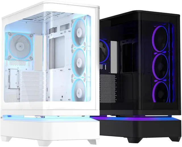 Alt view image 20 of 20 - ASUS Prime AP304 White ARGB ATX PC Gaming Case Tempered Curved Glass; Four Built-in ARGB Fans; Supports Graphics Cards up to 420mm Long; 360mm-long Radiators, White