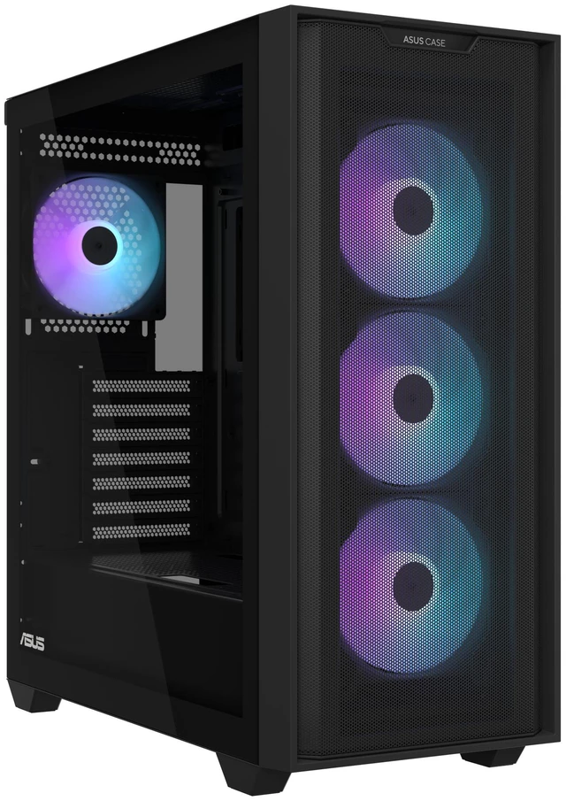 Main image of ASUS A33 PLUS ATX Mid-tower PC Gaming Case (x4) Pre-Installed ARGB Fans, Radiators up to 360mm, GPU's up to 395mm - Black - A33 PLUS TG ARGB BLACK