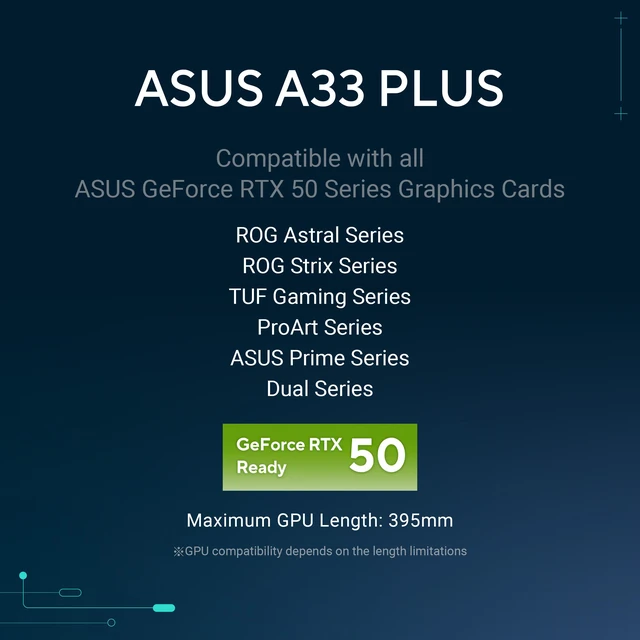 Alt view image 2 of 9 - ASUS A33 PLUS ATX Mid-tower PC Gaming Case (x4) Pre-Installed ARGB Fans, Radiators up to 360mm, GPU's up to 395mm - Black - A33 PLUS TG ARGB BLACK
