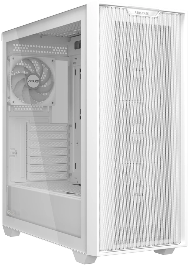 Alt view image 2 of 17 - ASUS A33 PLUS White ATX Mid-tower PC Gaming Case (x4) ARGB Fans, Radiators up to 360mm, GPU's up to 395mm - White - A33 PLUS TG ARGB WHITE
