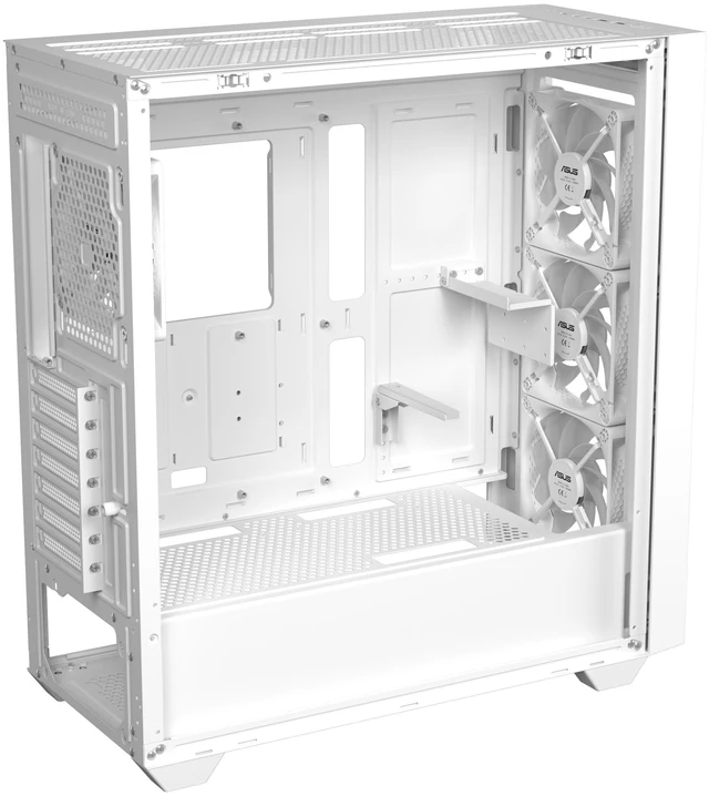 Alt view image 9 of 17 - ASUS A33 PLUS White ATX Mid-tower PC Gaming Case (x4) ARGB Fans, Radiators up to 360mm, GPU's up to 395mm - White - A33 PLUS TG ARGB WHITE