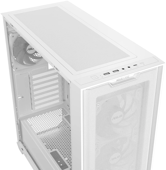 Alt view image 10 of 17 - ASUS A33 PLUS White ATX Mid-tower PC Gaming Case (x4) ARGB Fans, Radiators up to 360mm, GPU's up to 395mm - White - A33 PLUS TG ARGB WHITE