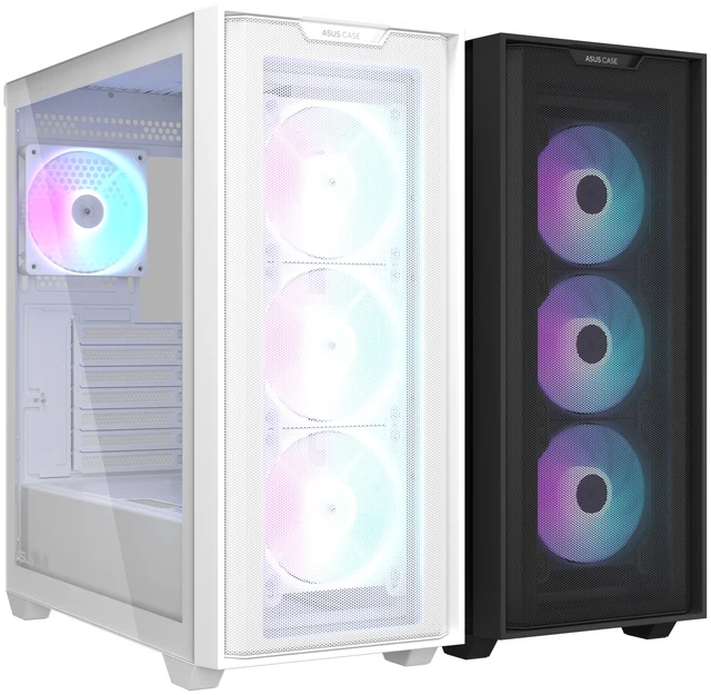 Alt view image 15 of 17 - ASUS A33 PLUS White ATX Mid-tower PC Gaming Case (x4) ARGB Fans, Radiators up to 360mm, GPU's up to 395mm - White - A33 PLUS TG ARGB WHITE