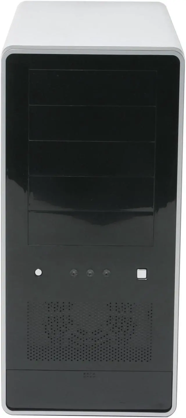 Alt view image 2 of 10 - AMS CF-3206SB Black/Silver Aluminum ATX Mid Tower Computer Case
