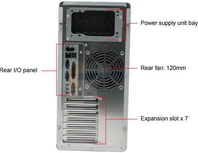 Alt view image 4 of 10 - AMS CF-3206SB Black/Silver Aluminum ATX Mid Tower Computer Case