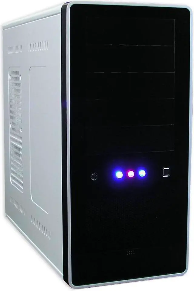 Main image of AMS CF-3206SB Black/Silver Aluminum ATX Mid Tower Computer Case