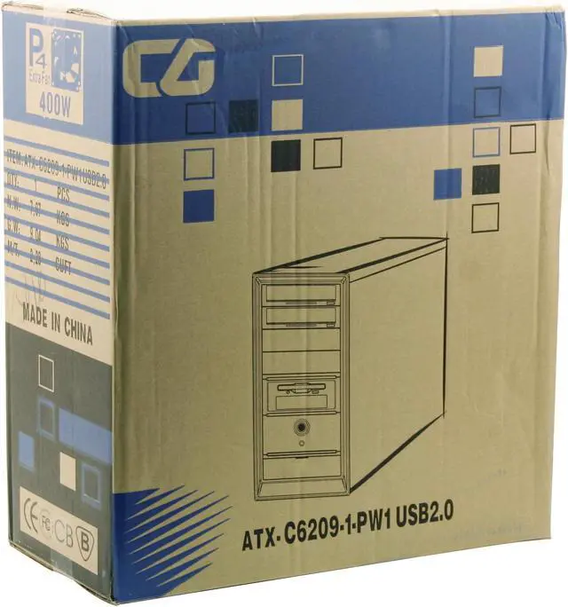 Alt view image 13 of 13 - CODEGEN C-6209-CA-38C Black Steel ATX Mid Tower Computer Case 400W Power Supply