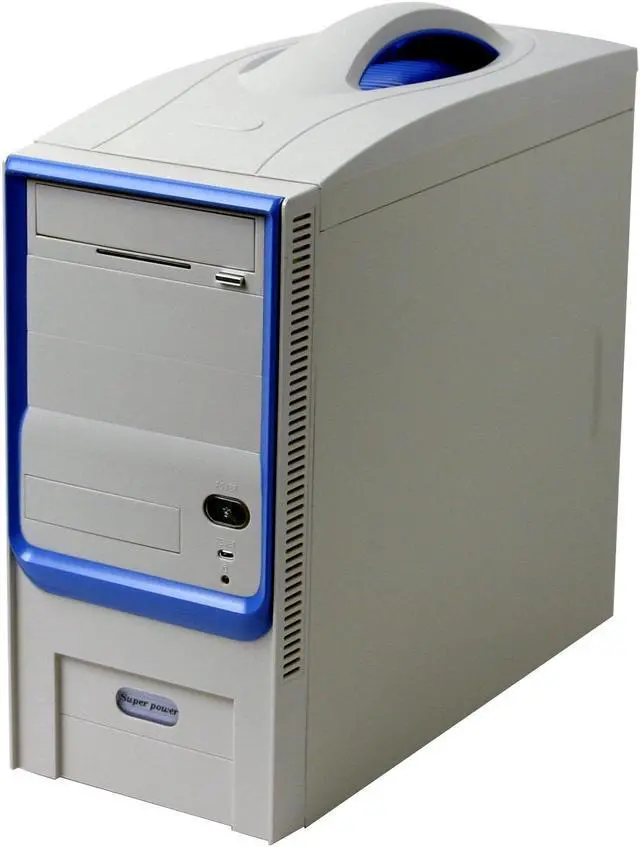 CODEGEN H-1015-1-BU Beige/Blue Computer Case - Newegg.com