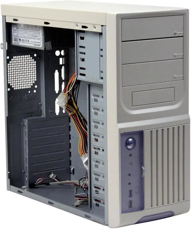 Alt view image 5 of 11 - CODEGEN CAT-3322-1 Beige Steel ATX Mid Tower Computer Case 350W Power Supply