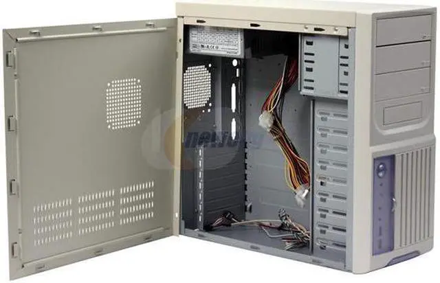 Alt view image 4 of 11 - CODEGEN CAT-3322-1 Beige Steel ATX Mid Tower Computer Case 350W Power Supply