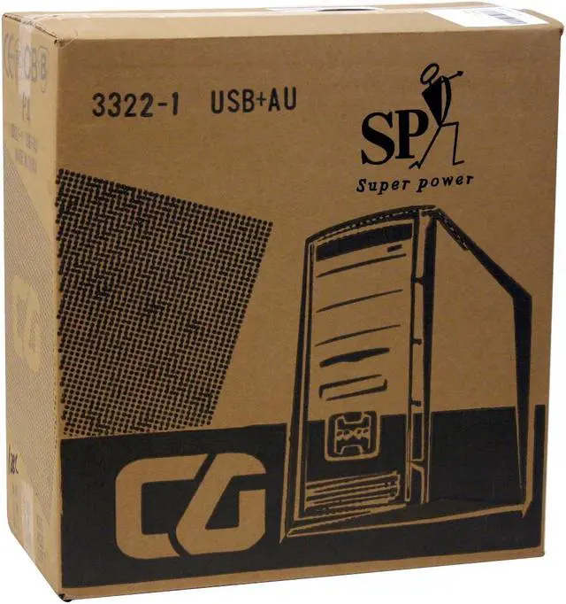 Alt view image 11 of 11 - CODEGEN CAT-3322-1 Beige Steel ATX Mid Tower Computer Case 350W Power Supply