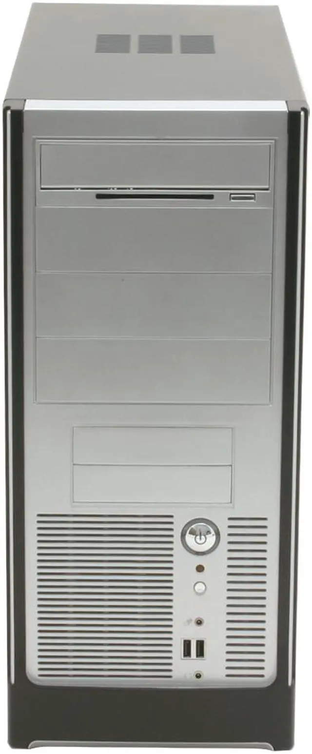 Alt view image 2 of 10 - CODEGEN C-6079-CAC9-PW1 Gray/Silver Steel ATX Mid Tower Computer Case 400W Power Supply