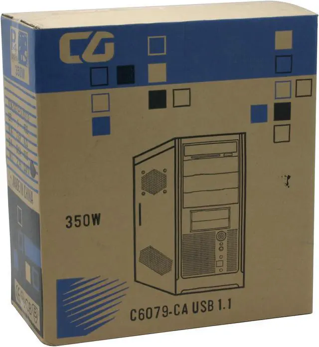 Alt view image 14 of 14 - CODEGEN C-6079-CA Black Steel / Plastic ATX Mid Tower Computer Case 350W Power Supply