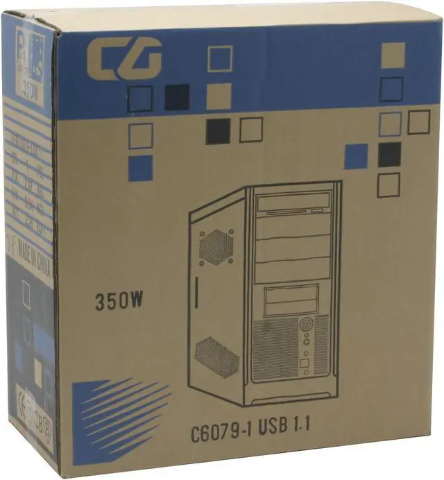 Alt view image 10 of 10 - CODEGEN C-6079-1 Beige Steel / Plastic ATX Mid Tower Computer Case 350W cUL with 12cm Fan Power Supply