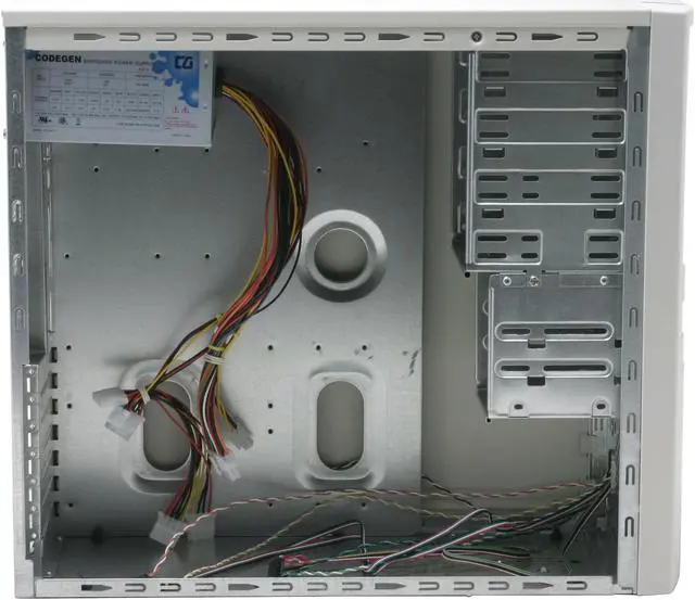 Alt view image 9 of 15 - CODEGEN 6018L-1-PW1 Beige Steel ATX Mid Tower Computer Case 350W cUL P/S with 12cm Fan Power Supply - OEM