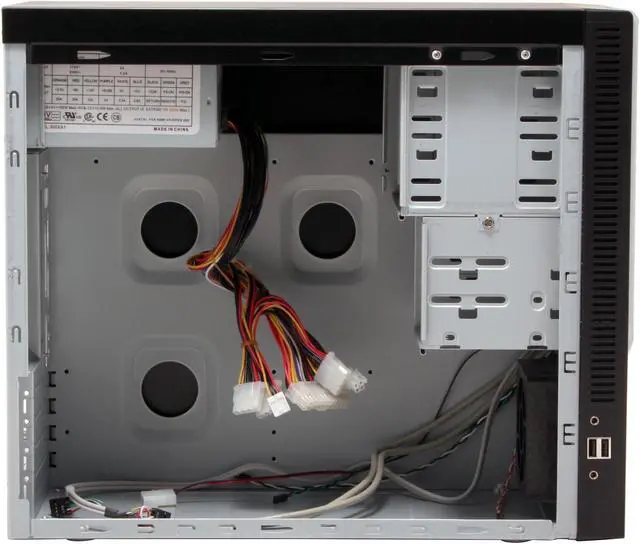 Alt view image 8 of 17 - CODEGEN 4C-1015-CA Black/Silver Steel Micro ATX Mid Tower 4 in 1 Combo Computer Case 350W c/UL P/S ( 20+4 Pin Socket 775 Ready) Power Supply