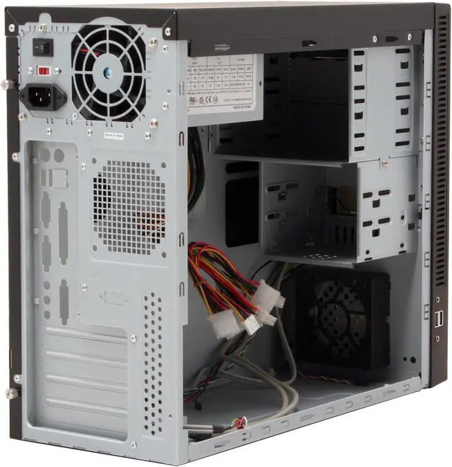 Alt view image 10 of 17 - CODEGEN 4C-1015-CA Black/Silver Steel Micro ATX Mid Tower 4 in 1 Combo Computer Case 350W c/UL P/S ( 20+4 Pin Socket 775 Ready) Power Supply