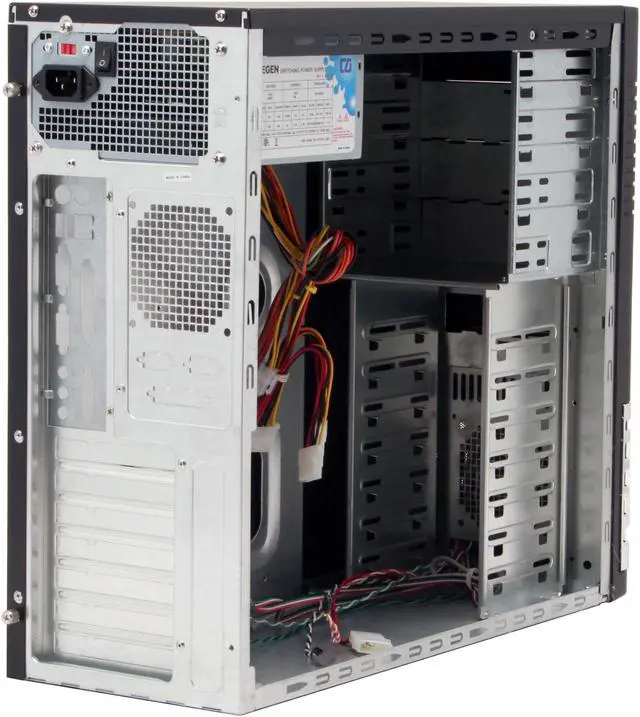 Alt view image 9 of 15 - CODEGEN 6215L-CA-12CM Black Steel ATX Mid Tower Computer Case 350W cUL P/S with 12cm Fan ( 20+4 Pin Socket 775 Ready) Power Supply