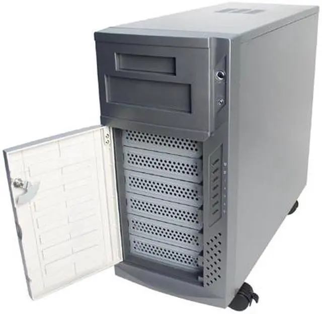 Alt view image 3 of 11 - CODEGEN CAT-9011-C10 Black/Silver Steel Server Computer Case 400W Power Supply