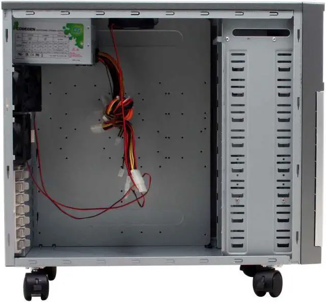 Alt view image 5 of 11 - CODEGEN CAT-9011-C10 Black/Silver Steel Server Computer Case 400W Power Supply
