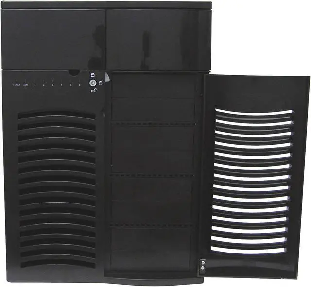 Alt view image 4 of 10 - CODEGEN S-201-CA Black Steel Pedestal ATX Server Case 11 External 5.25" Drive Bays
