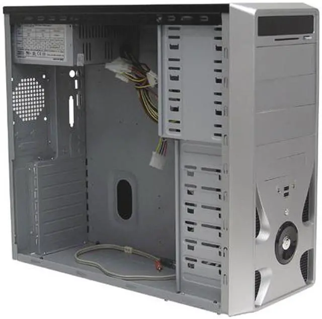 Alt view image 4 of 10 - CODEGEN L-6206-CAC9-38C2 Black/Silver Steel ATX Mid Tower Computer Case 400W cUL P/S with 12cm Fan ( 20+4 Pin Socket 775 Ready) Power Supply