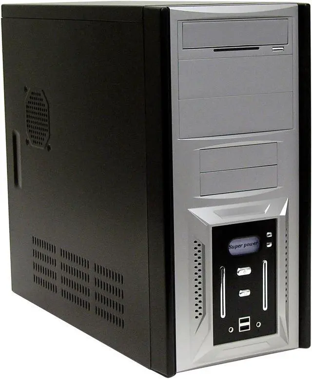 Alt view image 2 of 10 - CODEGEN CAT-4062-CA Black/Silver Steel ATX Mid Tower Computer Case 350W Power Supply