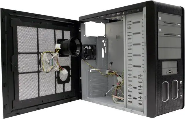 Alt view image 4 of 10 - CODEGEN E-6097-CA-W/O Black Steel ATX Mid Tower Computer Case